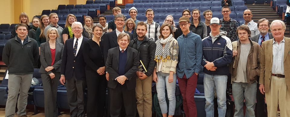 Group photo from Jennifer Doudna's visit to Montana State University for the Stibitz and Wilson Award