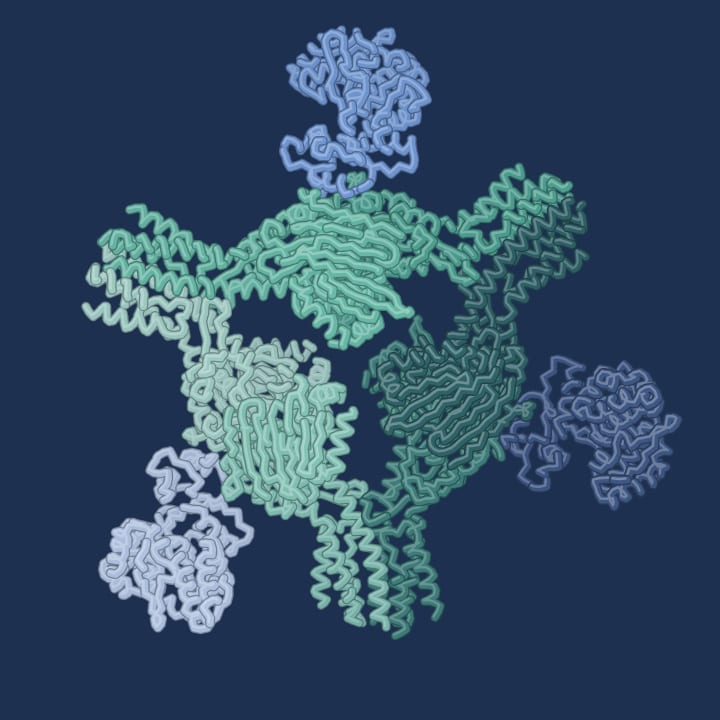 3D model of PDB 8UX9: PARIS immune complex (AriA6–AriB3)